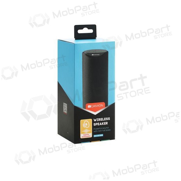 Bluetooth bärbar topphögtalare CANYON CNS-CBTSP5 (MicroSD, AUX, BT V5.0, 1200mAh) (svart)