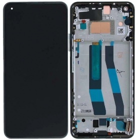 Xiaomi Mi 11 Lite, Mi 11 Lite 5G NE skärm (svart) (med ram) (Premium)