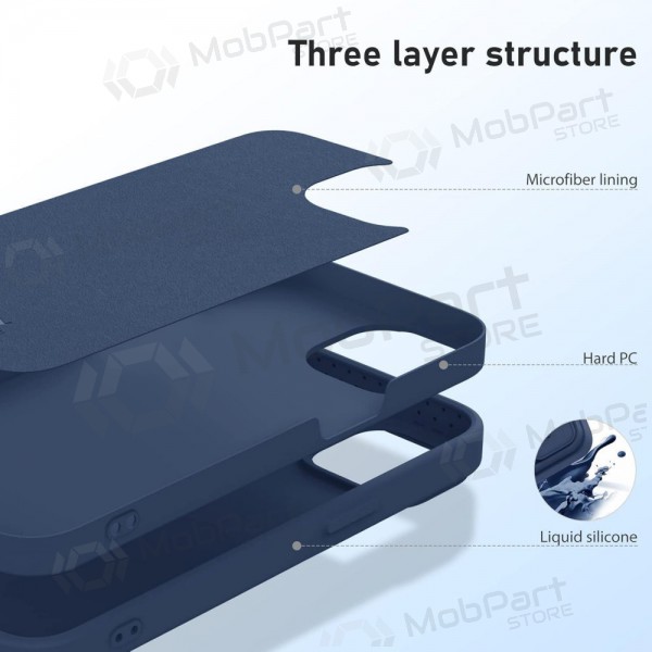 Apple iPhone 15 Pro Max mobilskal „Nillkin Silicone“ (mörkblå)