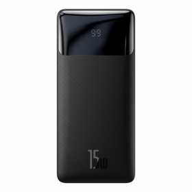 Powerbank Power Bank Baseus Bipow Type-C PD+2xQuick Charge 3.0 15W 10000mAh svart PPBD050001
