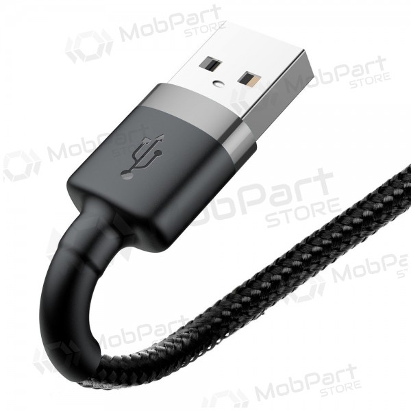 USB kabel Baseus Cafule USB-A to Lightning 2.4A 1.0m grå-svart CALKLF-BG1