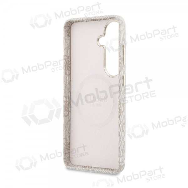 Samsung Galaxy S26 fodral - Guess PU 4G Script Metal Logo Magnetic (rosa)
