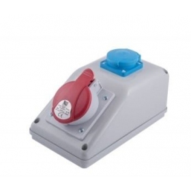 PawBol R-BOX 325/1-S plastikinis skydelismed kištukiniais lizdais (1x32A/250V)