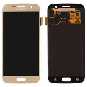 Samsung G930F Galaxy S7 skärm (guld) (service pack) (original)