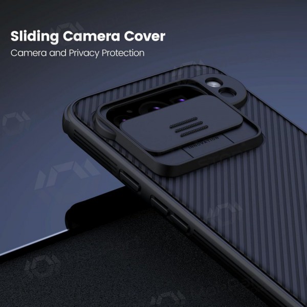Google Pixel 7 mobilskal „Nillkin CamShield Pro“ (svart) Google Pixel 7 mobilskal „Nillkin CamShield Pro“ (svart)