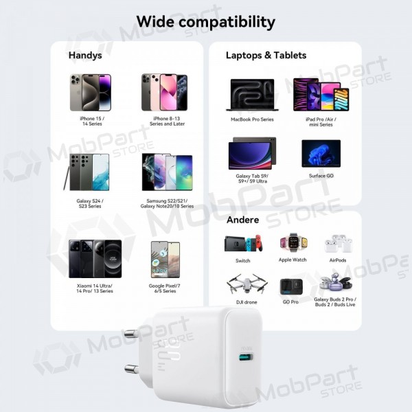 Laddare Joyroom JR-TCF24 USB-C PD30W vit