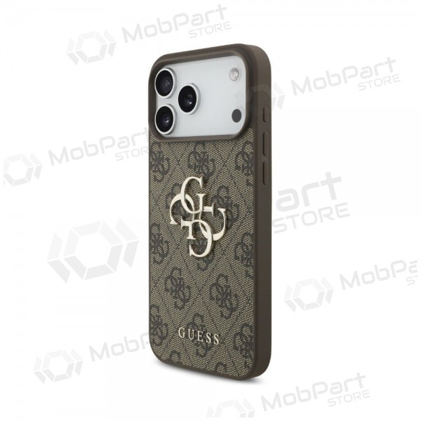 Apple iPhone 18 Pro fodral - Guess PU 4G Metal Logo (brun)