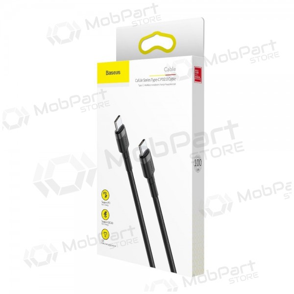 Kabel Baseus Cafule PD Type-C - Type-C 3.0A 60W (grå-svart) 1.0m CATKLF-GG1