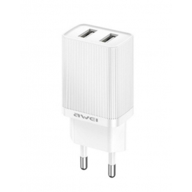 Laddare Awei C15-EU 2xUSB-A 10W vit