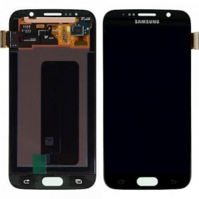 Samsung G920F Galaxy S6 skärm (svart) (service pack) (original)