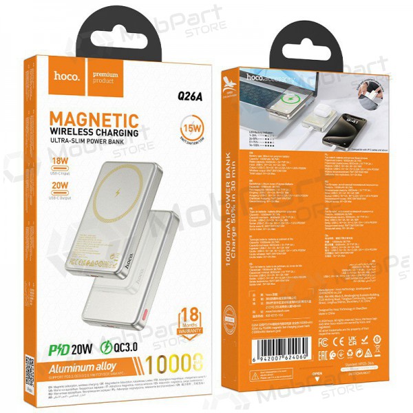 Powerbank Power Bank Hoco Q26A PD20W Magnetic 10000mAh guld