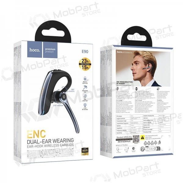 Bluetooth handsfree Hoco E90 ENC USB-C svart