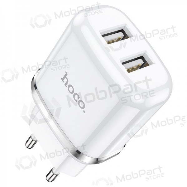 Laddare Hoco N4 med 2 USB-portar (2.4A) (vit)