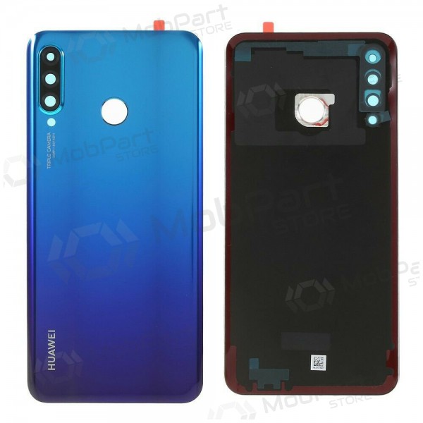 Huawei P30 Lite / P30 Lite New Edition 2020 48MP baksida / batterilucka (Peacock Blue) (begagnad grade C, original)