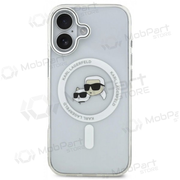 Apple iPhone 17 fodral - Karl Lagerfeld IML K&CH Heads Metal Frame MagSafe (transparent)
