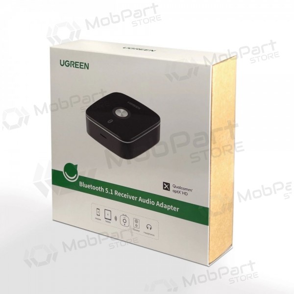 Bluetooth adapter imtuvas Ugreen CM106 2xRCA/AUX Bluetooth 5.1 svart
