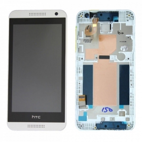 HTC Desire 610 skärm (vit) (med ram) (service pack) (original)