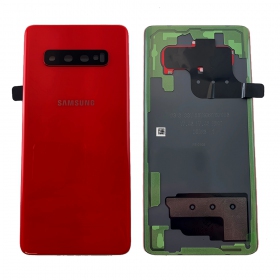 Samsung G975 Galaxy S10 Plus baksida / batterilucka röd (Cardinal Red) (begagnad grade B, original)