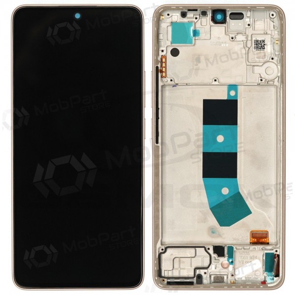 Xiaomi Redmi Note 13 4G skärm (guld) (med ram) (original)