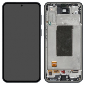 Samsung Galaxy A37 5G skärm (mörkgrå) (med ram) (original)