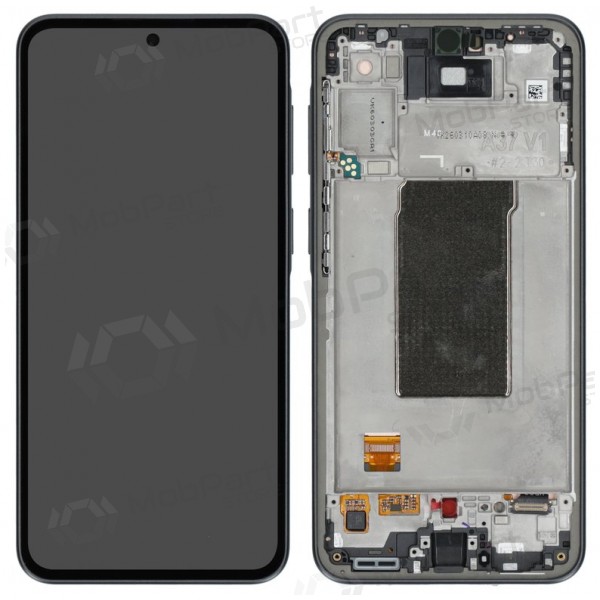 Samsung Galaxy A37 5G skärm (mörkgrå) (med ram) (original)