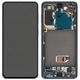 Samsung Galaxy S21 5G skärm (grå) (med ram) (original)