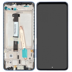 Xiaomi Poco X3 Pro skärm (blå) (med ram) (service pack) (original)