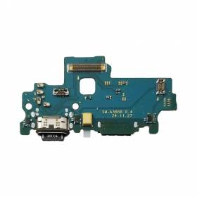 Samsung A366 Galaxy A36 5G laddarkontakt och mikrofon med flex (service pack) (original)