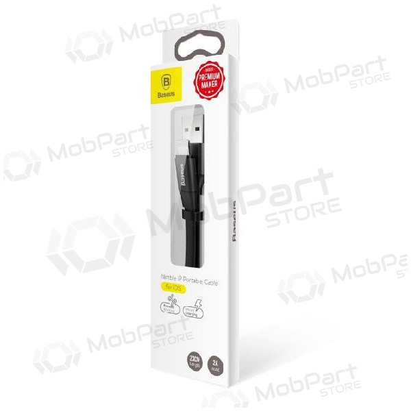 USB kabel Baseus lightning 0.23m (2A) (svart)