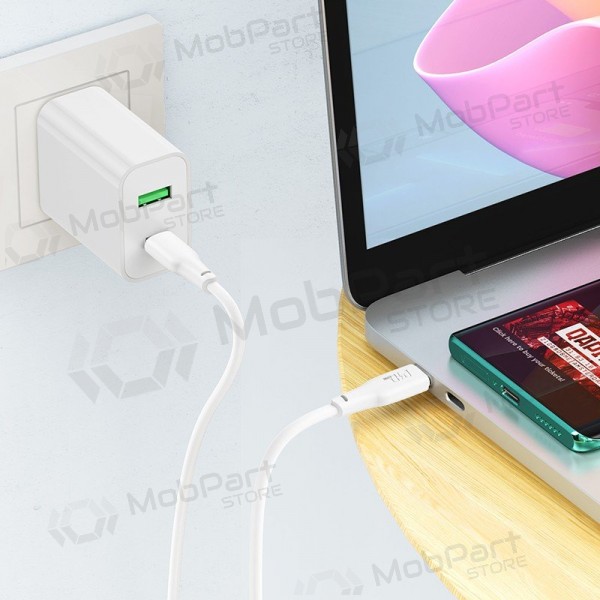 USB-C-kabel Hoco X93 USB-C till USB-C 1 m 100 W vit