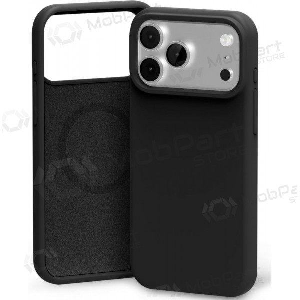 Apple iPhone 17 Pro Max, 18 Pro Max fodral - Mercury "Pure Magsafe Silicon Case" (svart)