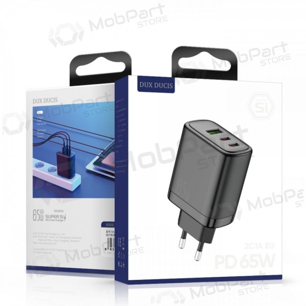 Laddare Dux Ducis C110 2xPD + Quick Charge 3.0 (svart)