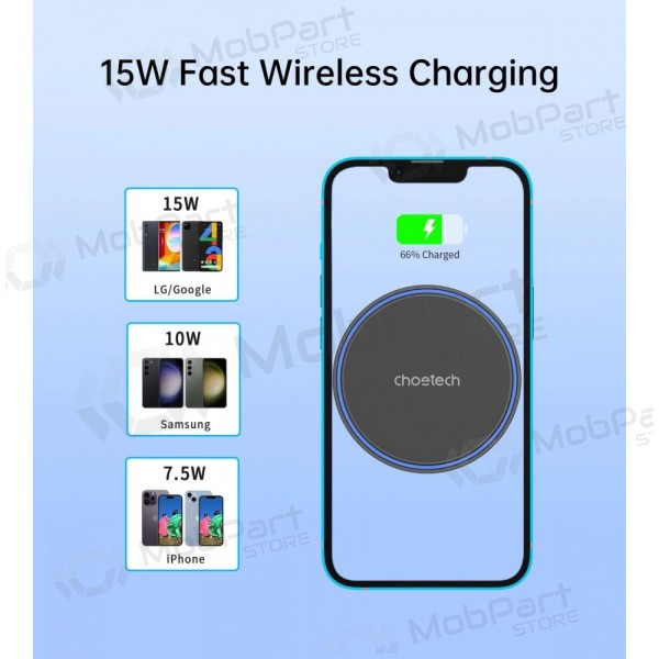Automobilinis laikiklis-laddare Choetech T205-F MagSafe 15W svart