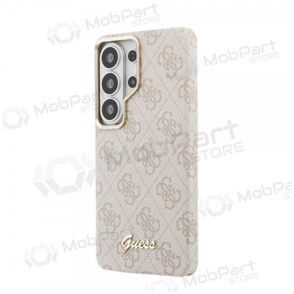 Samsung Galaxy S26 Ultra fodral - Guess PU 4G Script Metal Logo Magnetic (rosa)
