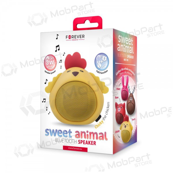 Bluetooth bärbar topphögtalare Forever Sweet Animal Chicken Chicky ABS-100