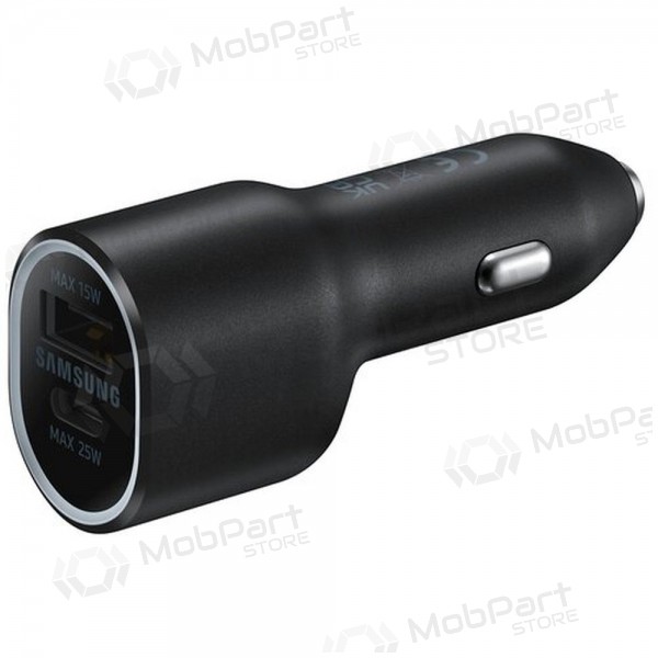 Laddare automobilinis original Samsung EP-L4020NBEGEU 1xType-C 1xUSB-A svart förpackningen innehåller 40W