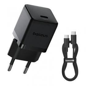 Laddare Baseus Palm 20W USB-C + USB-C to USB-C cable 1.0m svart P10111602113-01