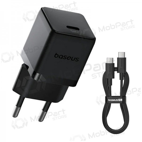 Laddare Baseus Palm 20W USB-C + USB-C to USB-C cable 1.0m svart P10111602113-01
