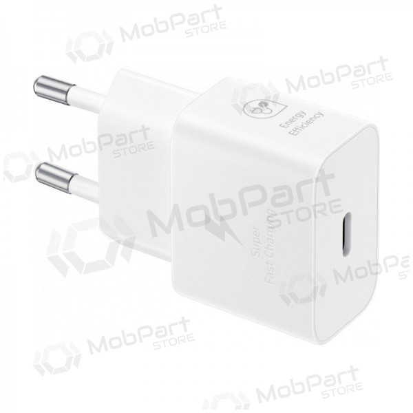 Laddare original Samsung EP-T2510NWEGEU 25W förpackningen innehåller vit
