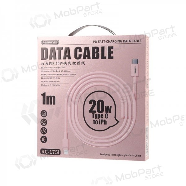 USB kabel Remax RC-175i USB-C to Lightning 20W 1.0m vit