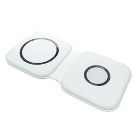 Laddare trådlös 2in1 Smart Phone, Watch (vit)