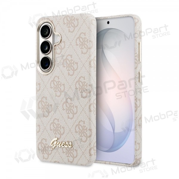 Samsung Galaxy S26 fodral - Guess PU 4G Script Metal Logo Magnetic (rosa)
