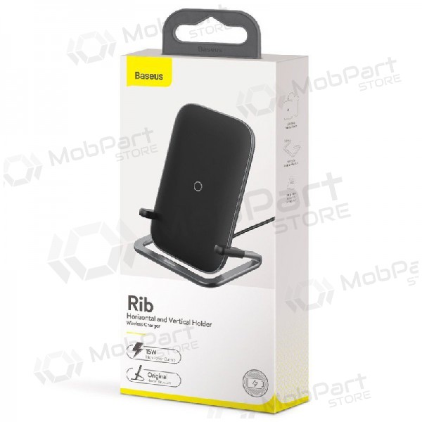 Trådlös laddare Baseus Cobble Horizontal 15W (supports QI standard) (svart)