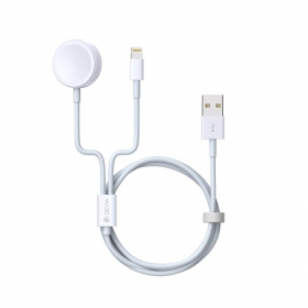 USB kabel Devia Smart 2in1 Lightning+Apple Watch wireless laddare