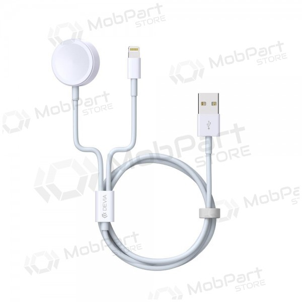 USB kabel Devia Smart 2in1 Lightning+Apple Watch wireless laddare