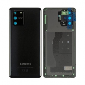 Samsung G770 Galaxy S10 Lite baksida / batterilucka (svart) (begagnad grade C, original)