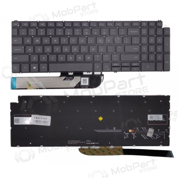 Tangentbord DELL Inspiron 5584, 5590, 5593, 5594, 5598 su pašvietimu Tangentbord DELL Inspiron 5584, 5590, 5593, 5594, 5598 su pašvietimu