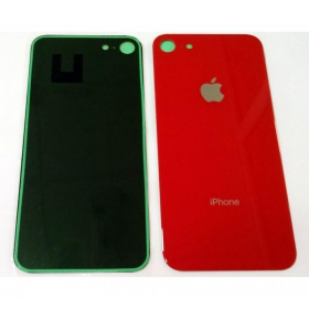 Apple iPhone 8 baksida / batterilucka (röd) (bigger hole for camera)