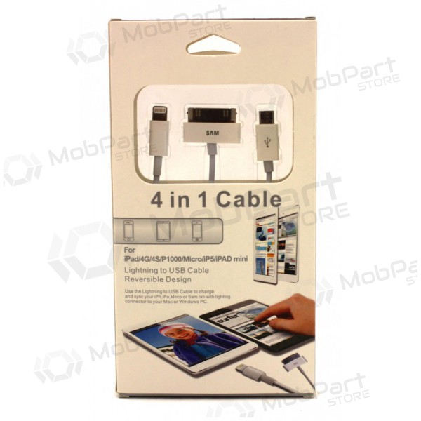 USB-laddningsadapter 4in1 (microUSB-TAB-5G)