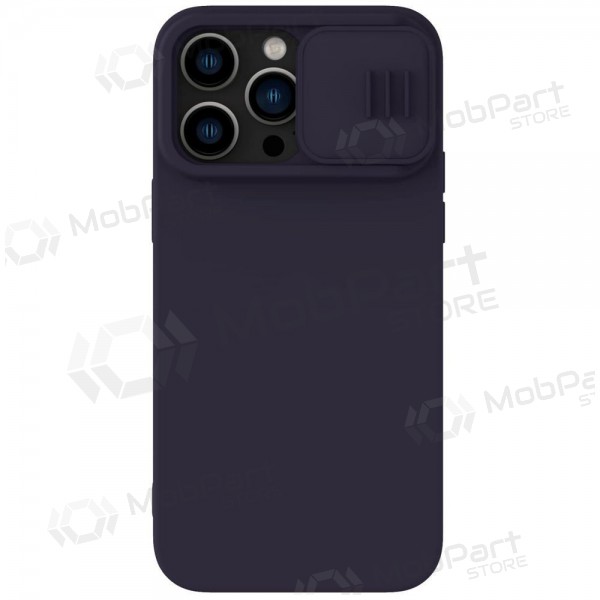 Apple iPhone 15 Pro Max mobilskal „Nillkin Silicone“ (tamsiai violett) Apple iPhone 15 Pro Max mobilskal „Nillkin Silicone“ (tamsiai violett)